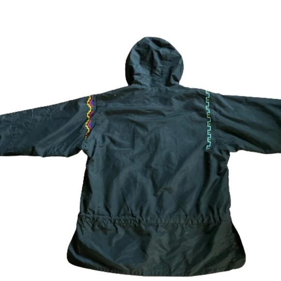 Kaelin Aztec Anorak, Size 10, Black Embroidered Lightweight Track Jacket - Picture 6 of 13